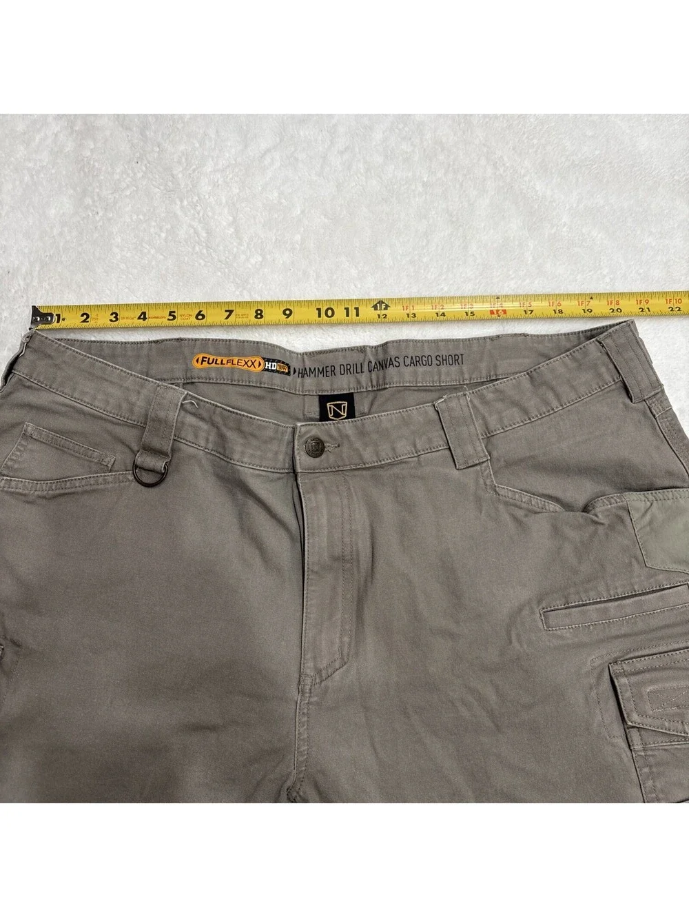 Noble Outfitters Men's 44 Hammer Drill Canvas Cargo Shorts Beige Khaki